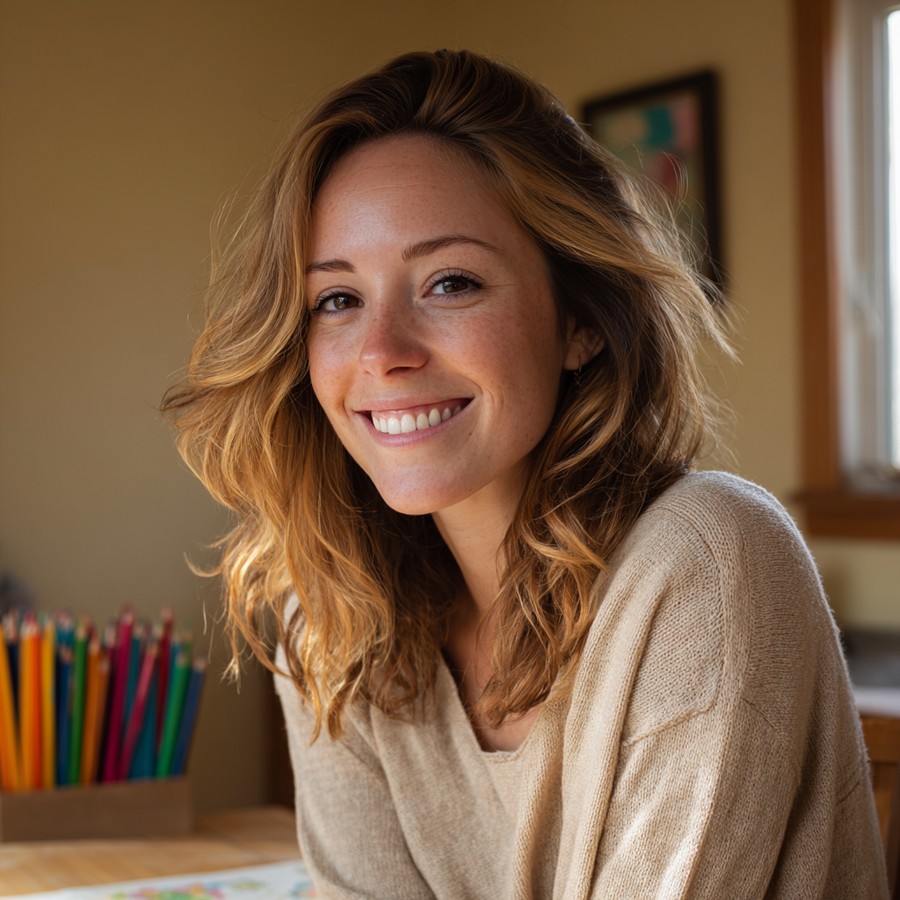 Poppy Reed, who draws the coloring pages on Printable Panda