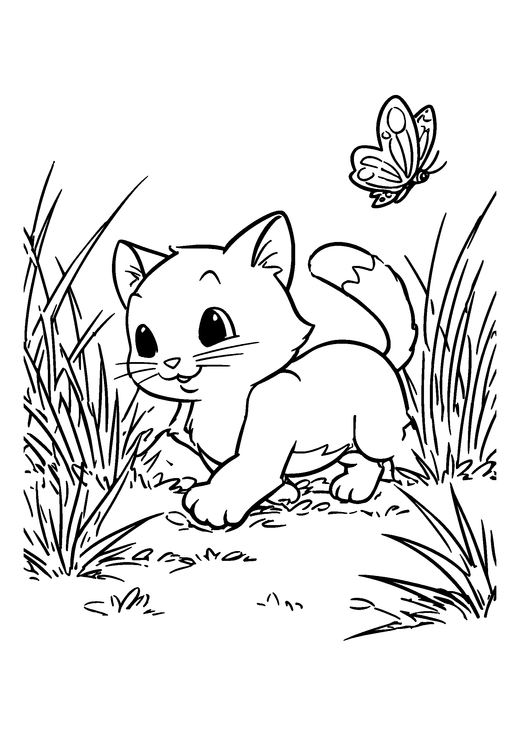 Velociraptor Running Through Tall Grass coloring page
