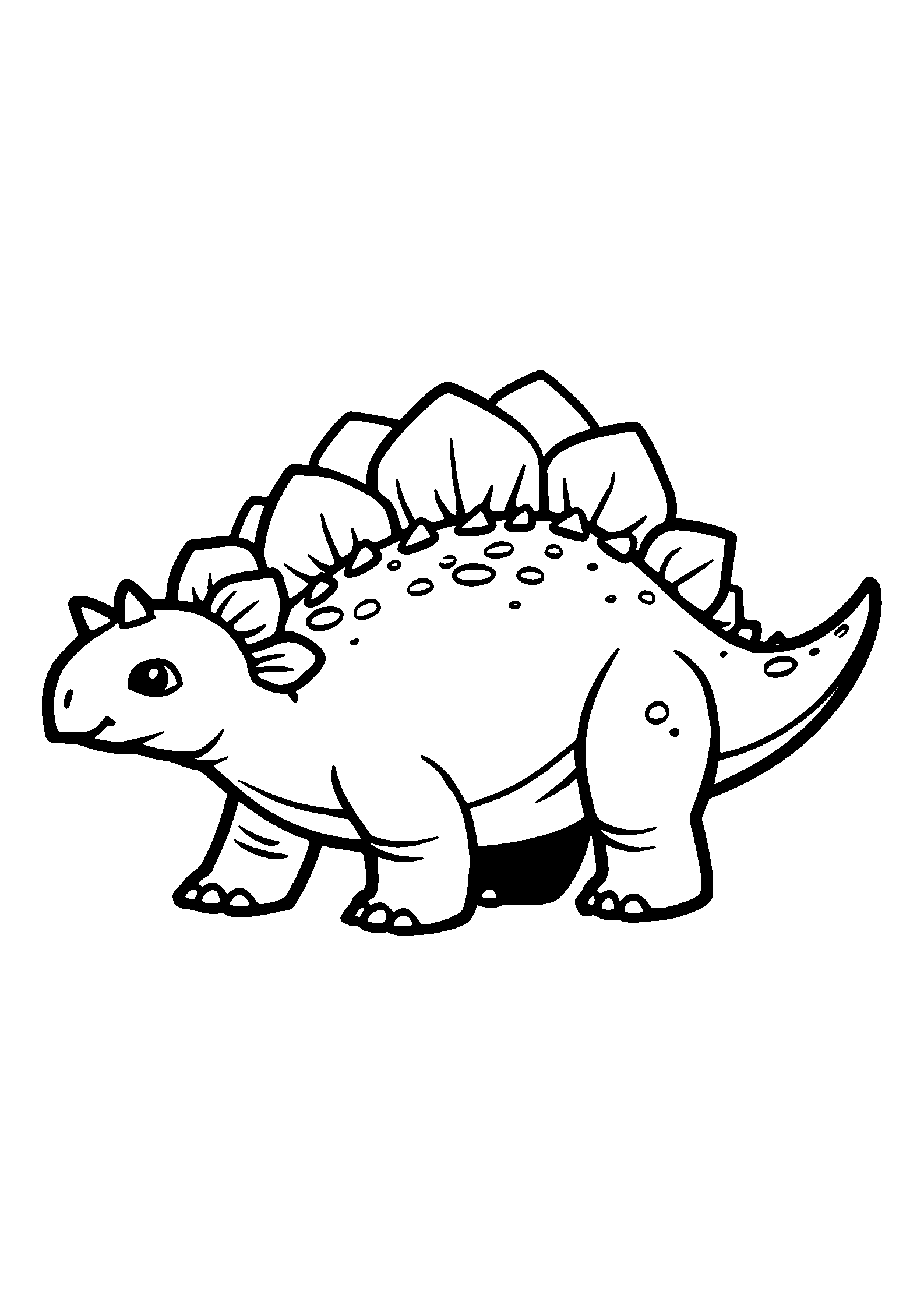 Ankylosaurus with a Club Tail coloring page