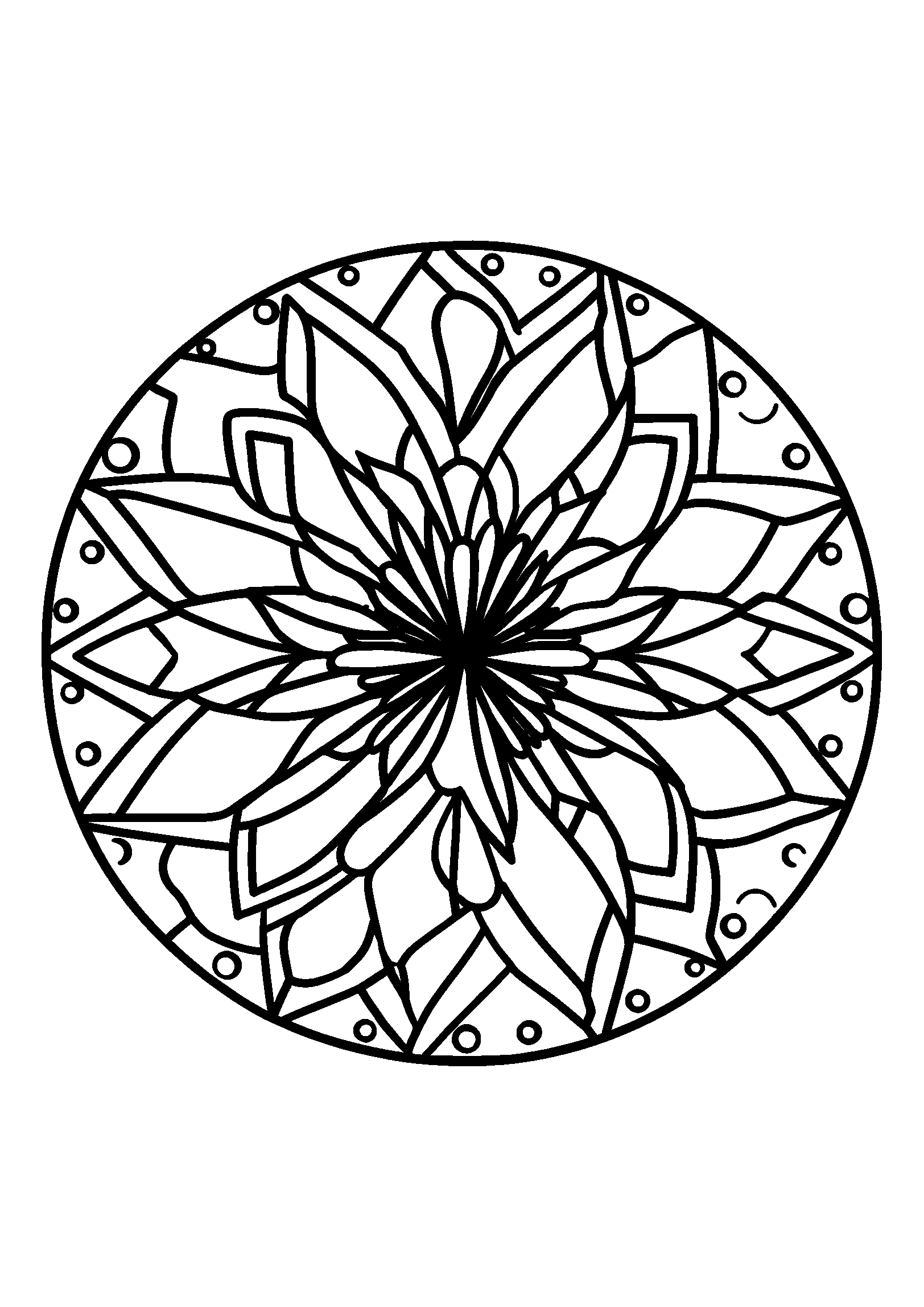 Mandala Inspired by Galaxy Patterns and Stars coloring page