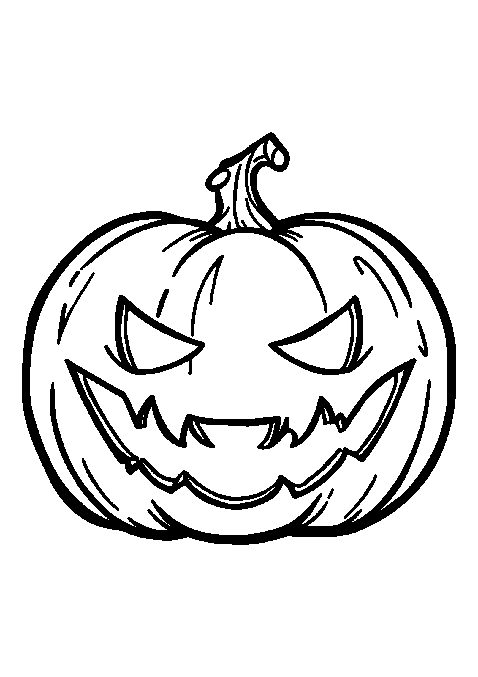 Jack-o'-lantern Glowing with a Mischievous Grin coloring page
